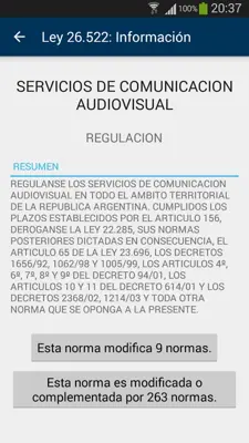 Ley Argentina android App screenshot 1