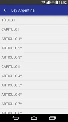Ley Argentina android App screenshot 2