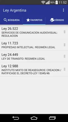 Ley Argentina android App screenshot 3