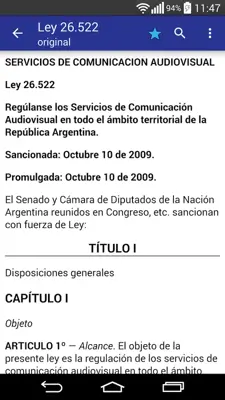 Ley Argentina android App screenshot 4