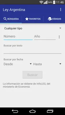 Ley Argentina android App screenshot 5