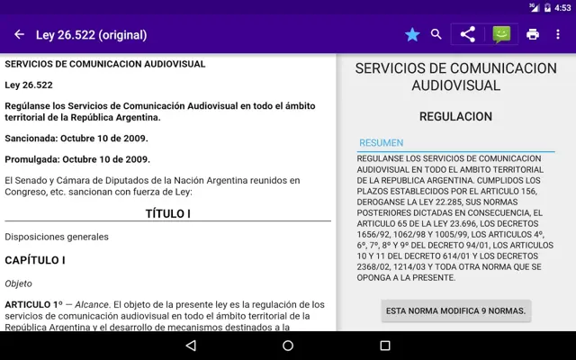 Ley Argentina android App screenshot 6