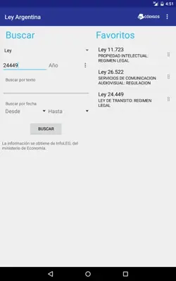 Ley Argentina android App screenshot 7