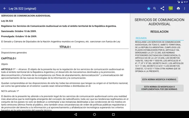 Ley Argentina android App screenshot 8